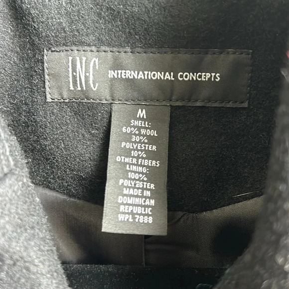 INC International Concepts Double Breasted Wool Coat | Wool Jacket | Pea Coat - Picture 3 of 10